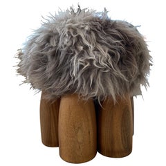 Arno Declercq Senufo Ottoman in Natural African Walnut