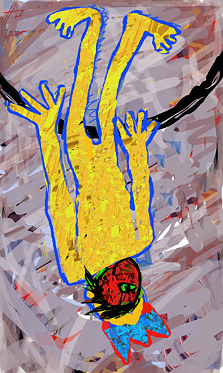 Fallen Angel, Arno Hoth, peinture numérique, impression sur papier d'art