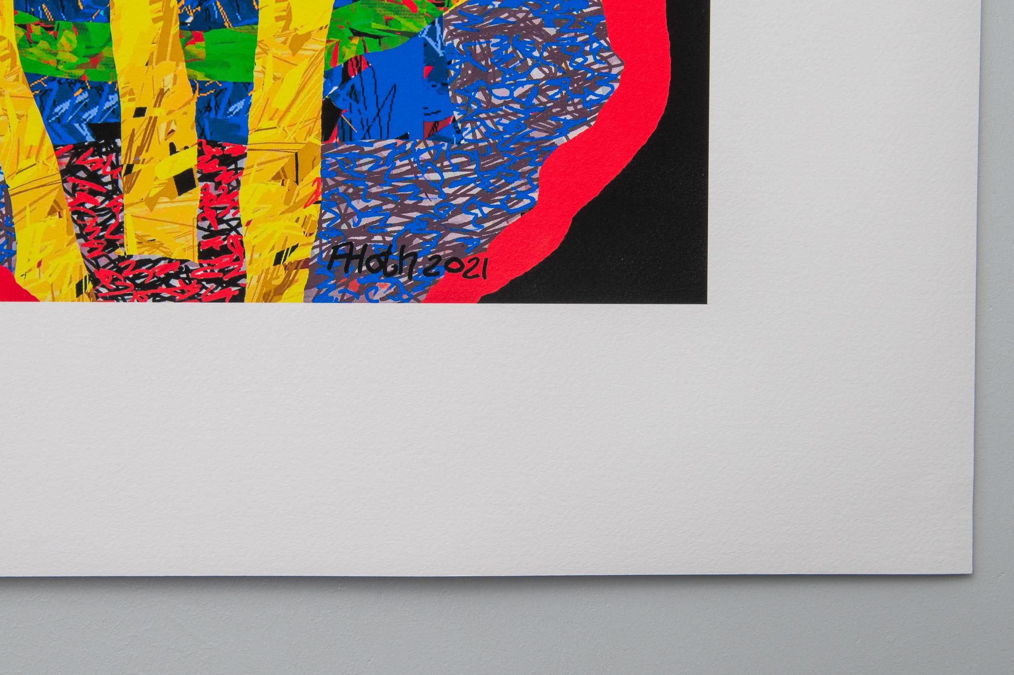 Arno Hoth, Le lever de la lune noire, impression numérique sur papier d'art en vente 1