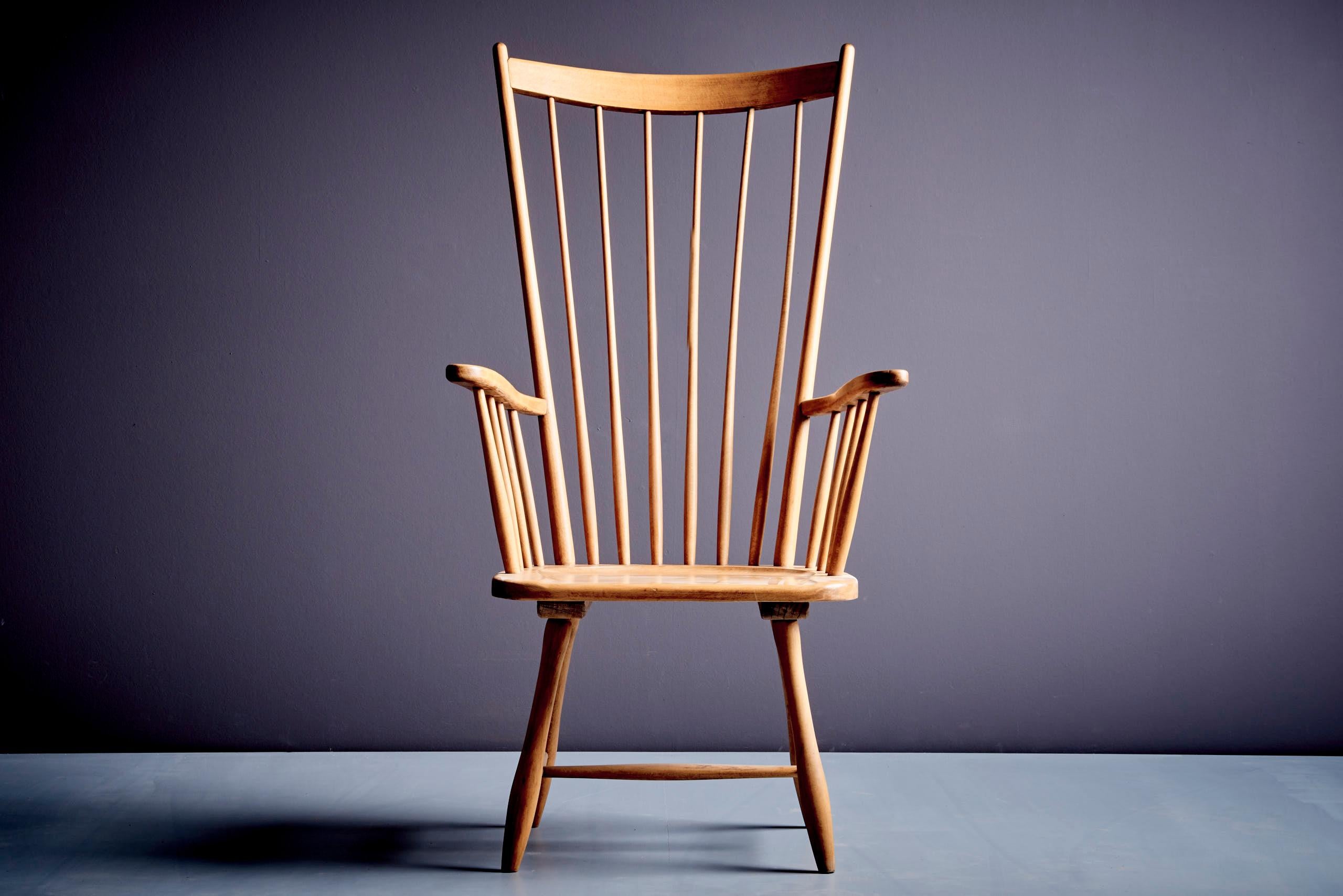 Tedesco Arno Lambrecht Highback Windsor Lounge Chair in vendita