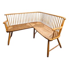 Arno Lambrecht Mid Century Corner Bench