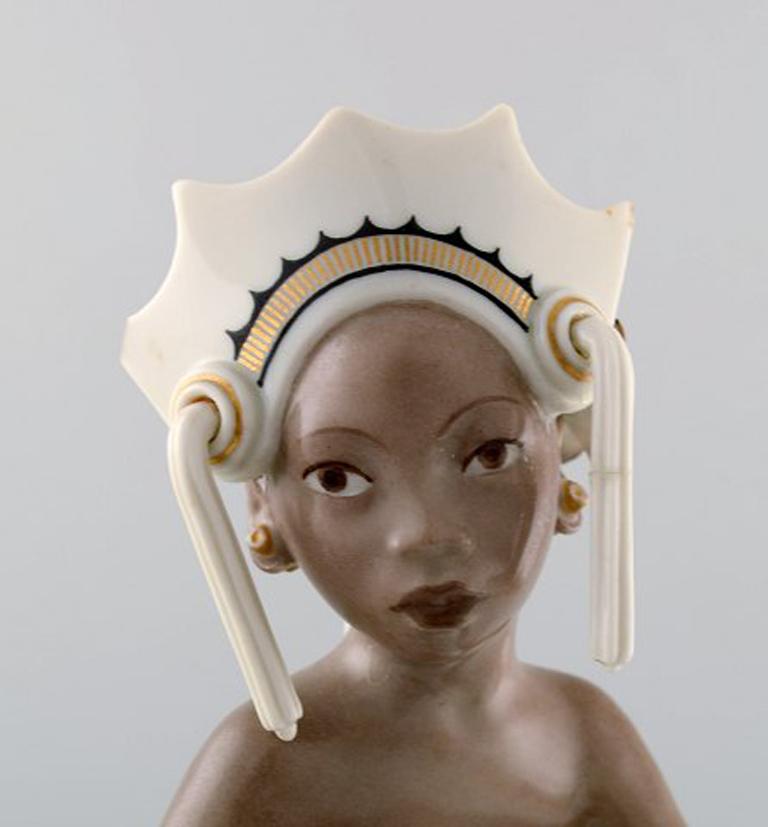 Arno Malinowski for Royal Copenhagen, Number 12238, Bali Girl, Very Rare For Sale 1