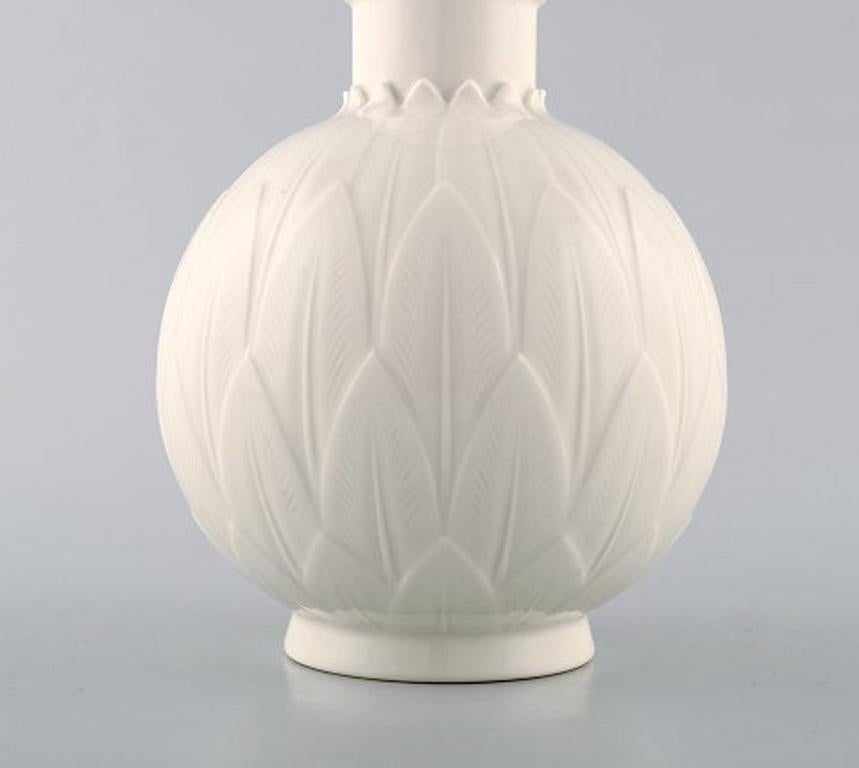 Art Deco Arno Malinowski for Royal Copenhagen, Vase in Blanc De Chine Porcelain