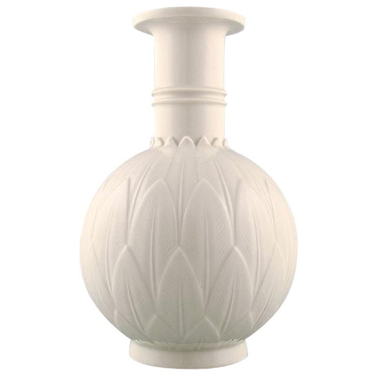 Arno Malinowski for Royal Copenhagen, Vase in Blanc De Chine Porcelain