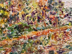 Arno River in springtime by Guido Borgianni Italy. 1950