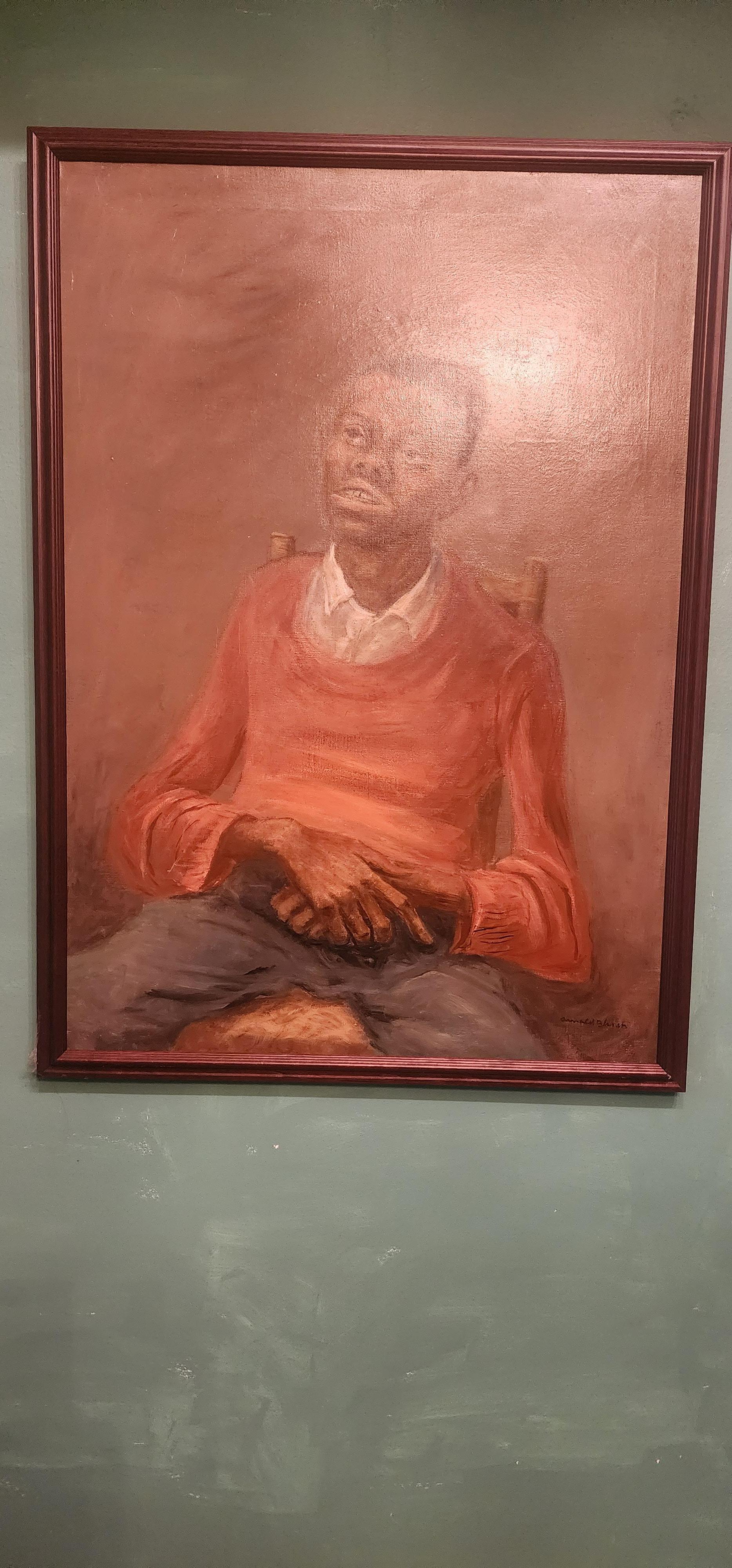 African American Sitting Portrait  - Painting by Arnold Blanch