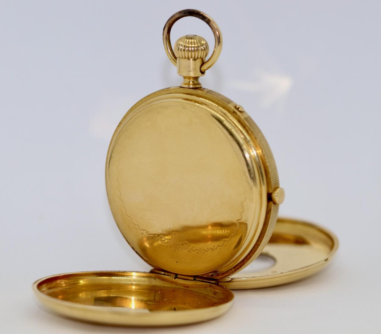 Arnold & Charles Frodsham 18 Karat Gold Half-Hunter Pocket Watch, Chronograph For Sale 7