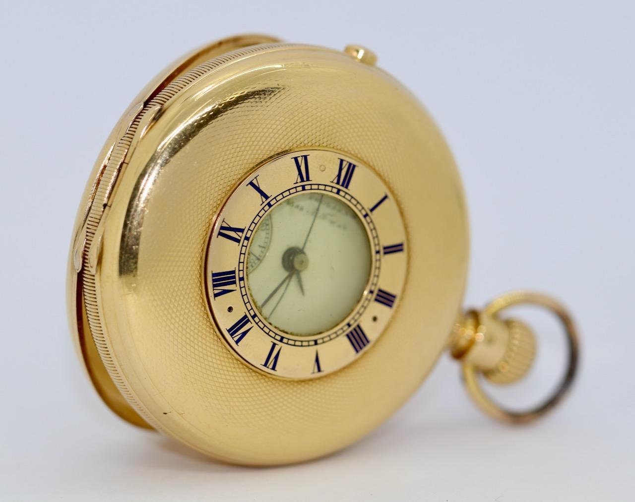 Arnold & Charles Frodsham 18 Karat Gold Half-Hunter Pocket Watch, Chronograph For Sale 9