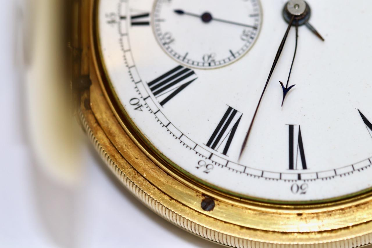 Arnold & Charles Frodsham 18 Karat Gold Half-Hunter Pocket Watch, Chronograph For Sale 16