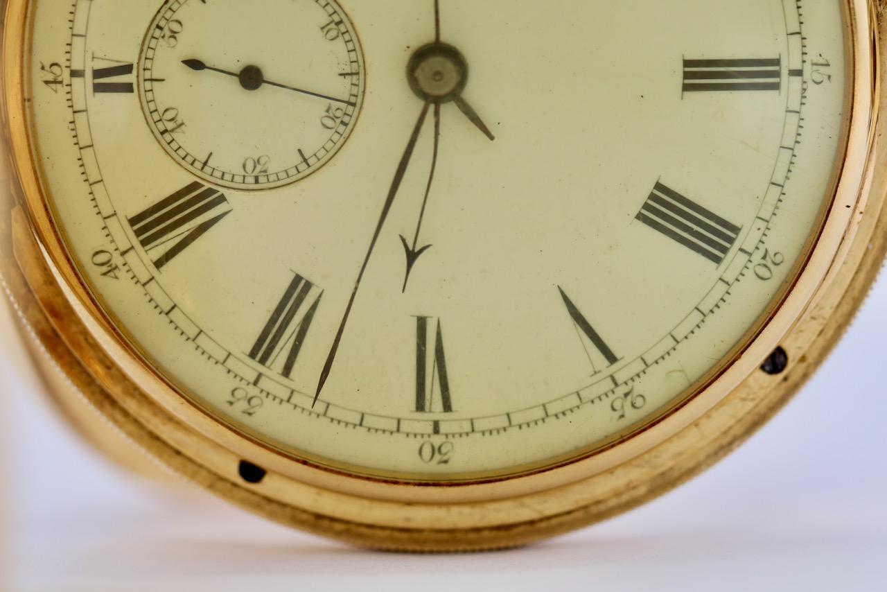 Men's Arnold & Charles Frodsham 18 Karat Gold Half-Hunter Pocket Watch, Chronograph For Sale