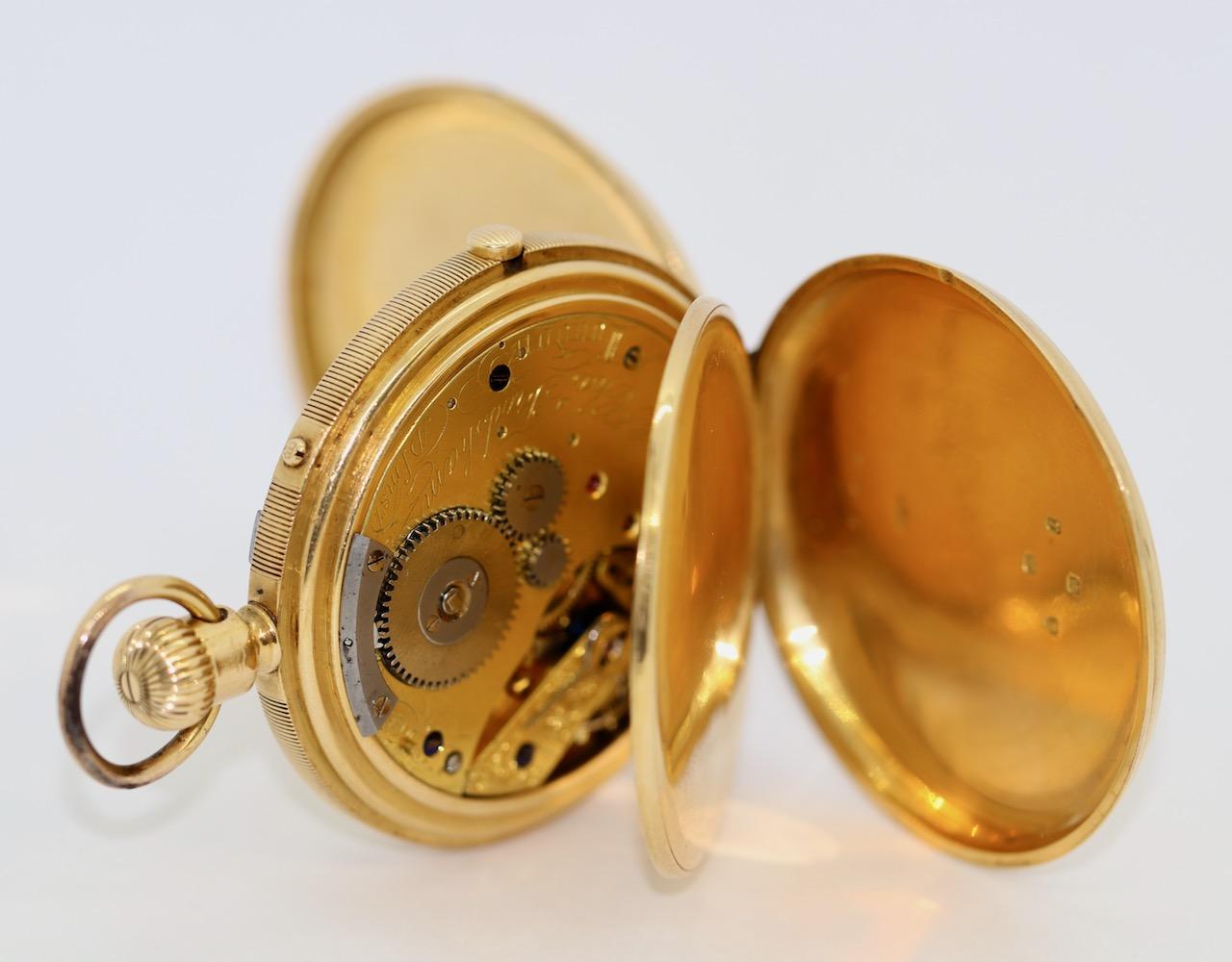 Arnold & Charles Frodsham 18 Karat Gold Half-Hunter Pocket Watch, Chronograph For Sale 2