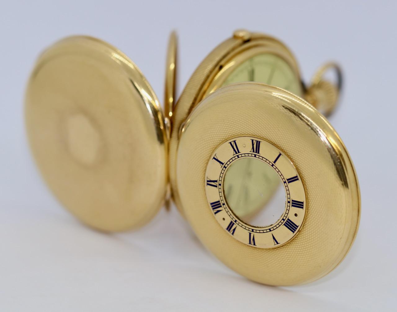 Arnold & Charles Frodsham 18 Karat Gold Half-Hunter Pocket Watch, Chronograph For Sale 3