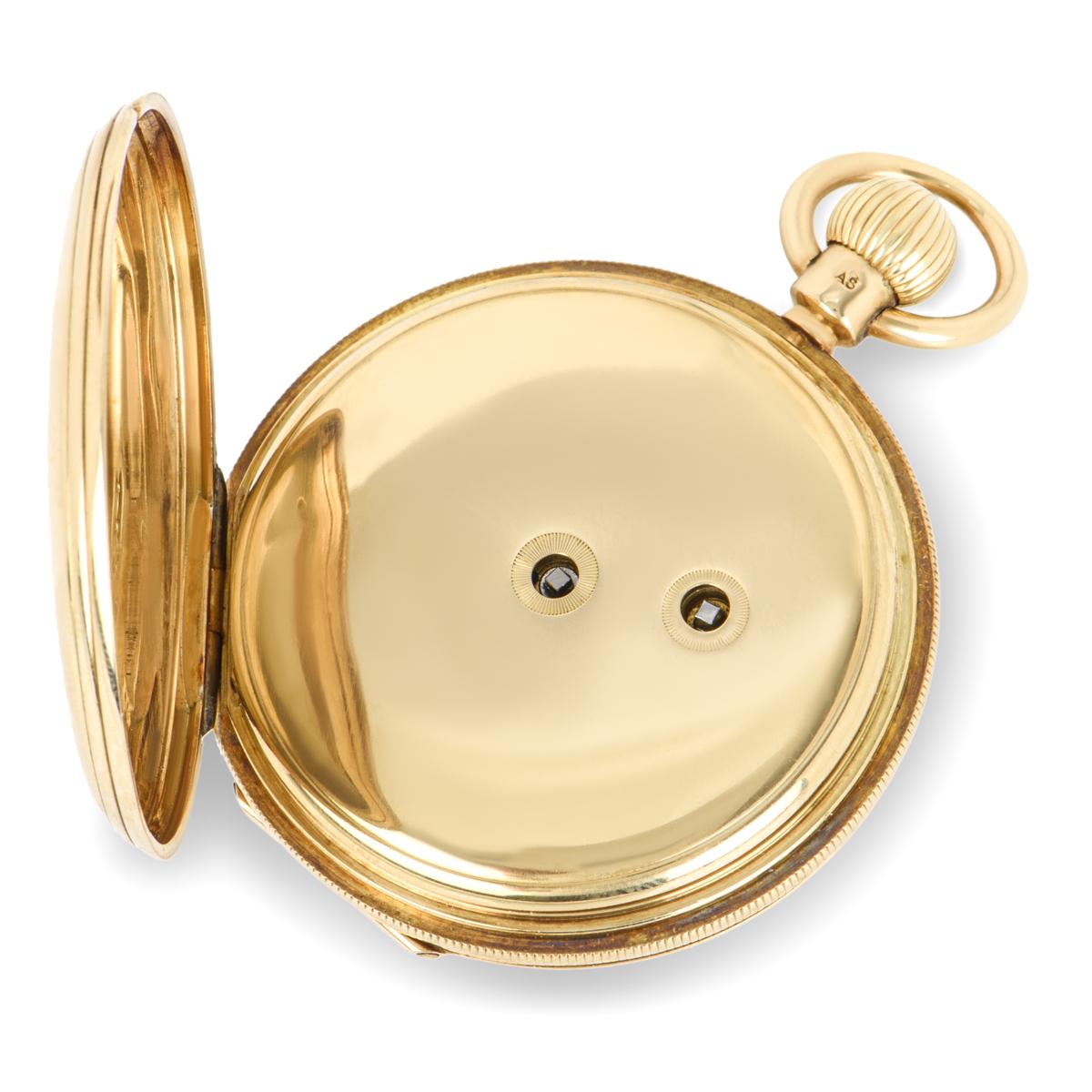 Arnold & Charles Frodsham Rare Yellow Gold Keyless Fusee Lever Pocket Watch For Sale 2