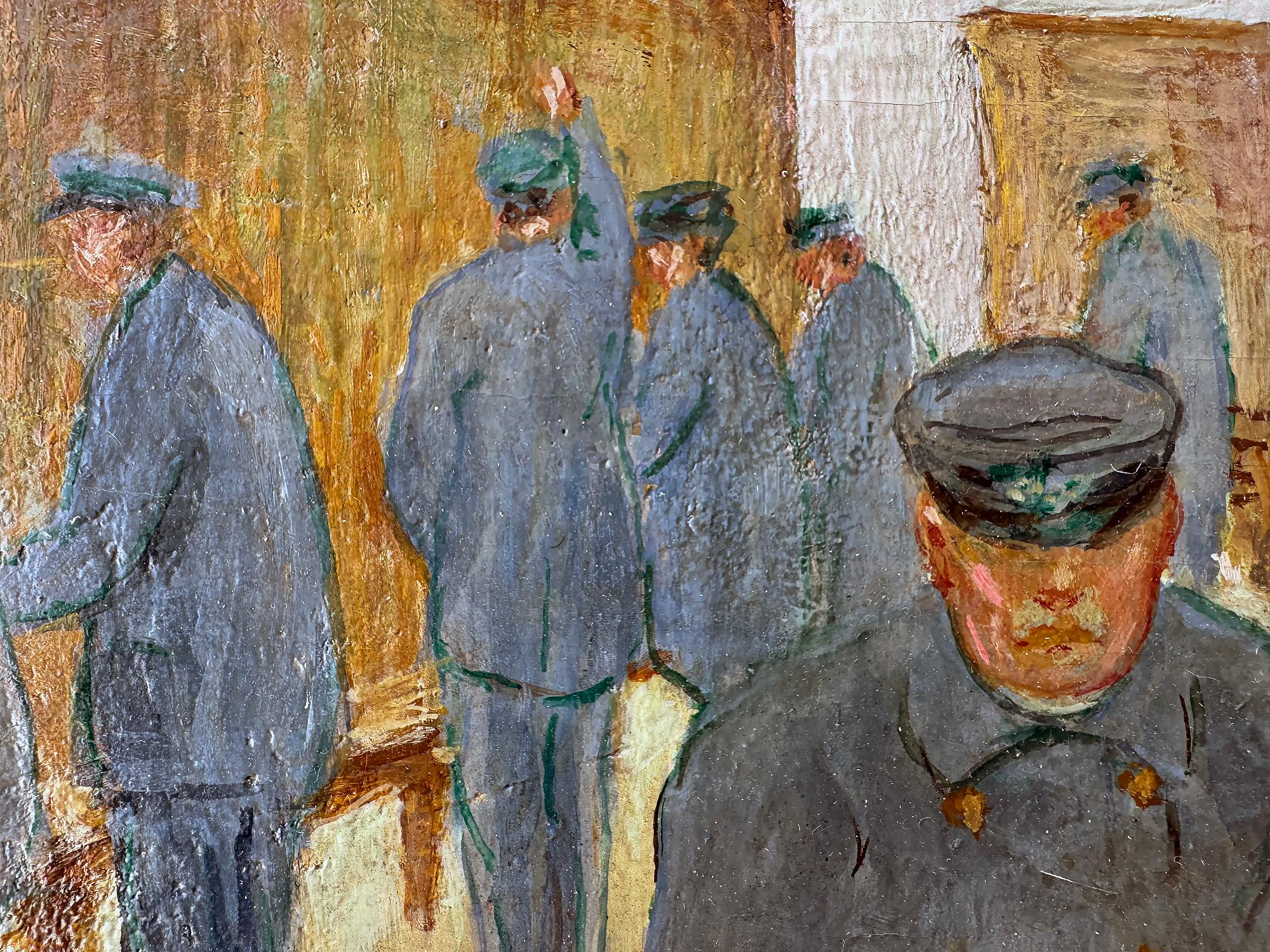 Si tratta di un dipinto che racconta di un uomo che viaggia nel passato e si confronta con una fase diversa della sua vita.
Arnold Friedman ha lavorato presso l'Ufficio Postale di New York per quattro decenni e, dopo il suo pensionamento, è tornato