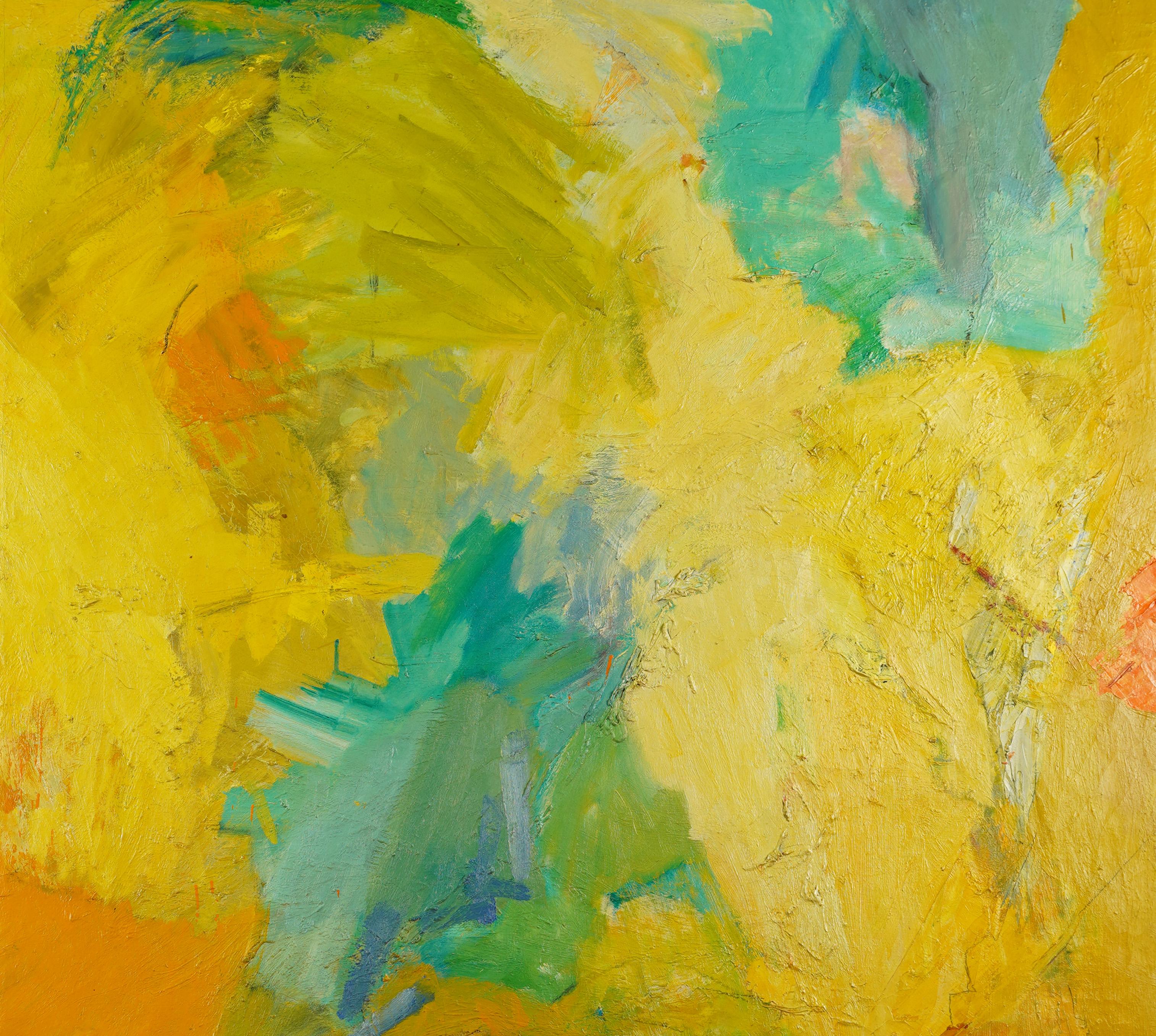 Ancienne peinture à l'huile abstraite moderniste américaine d'Arnold Aaron Friedman (1874 - 1946).  Huile sur toile.  Signé au verso.  Encadré. 