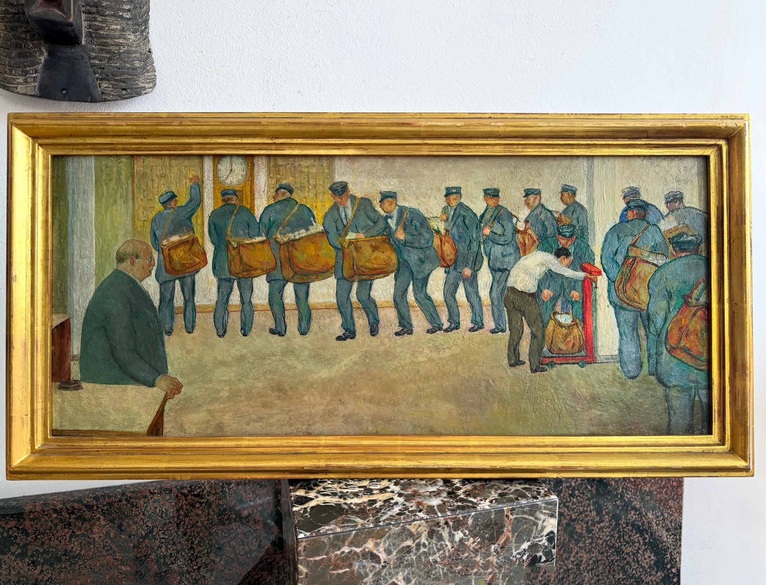 New York Era della Depressione - Viaggio nel Tempo  - Pittura di scena americana in vendita 6