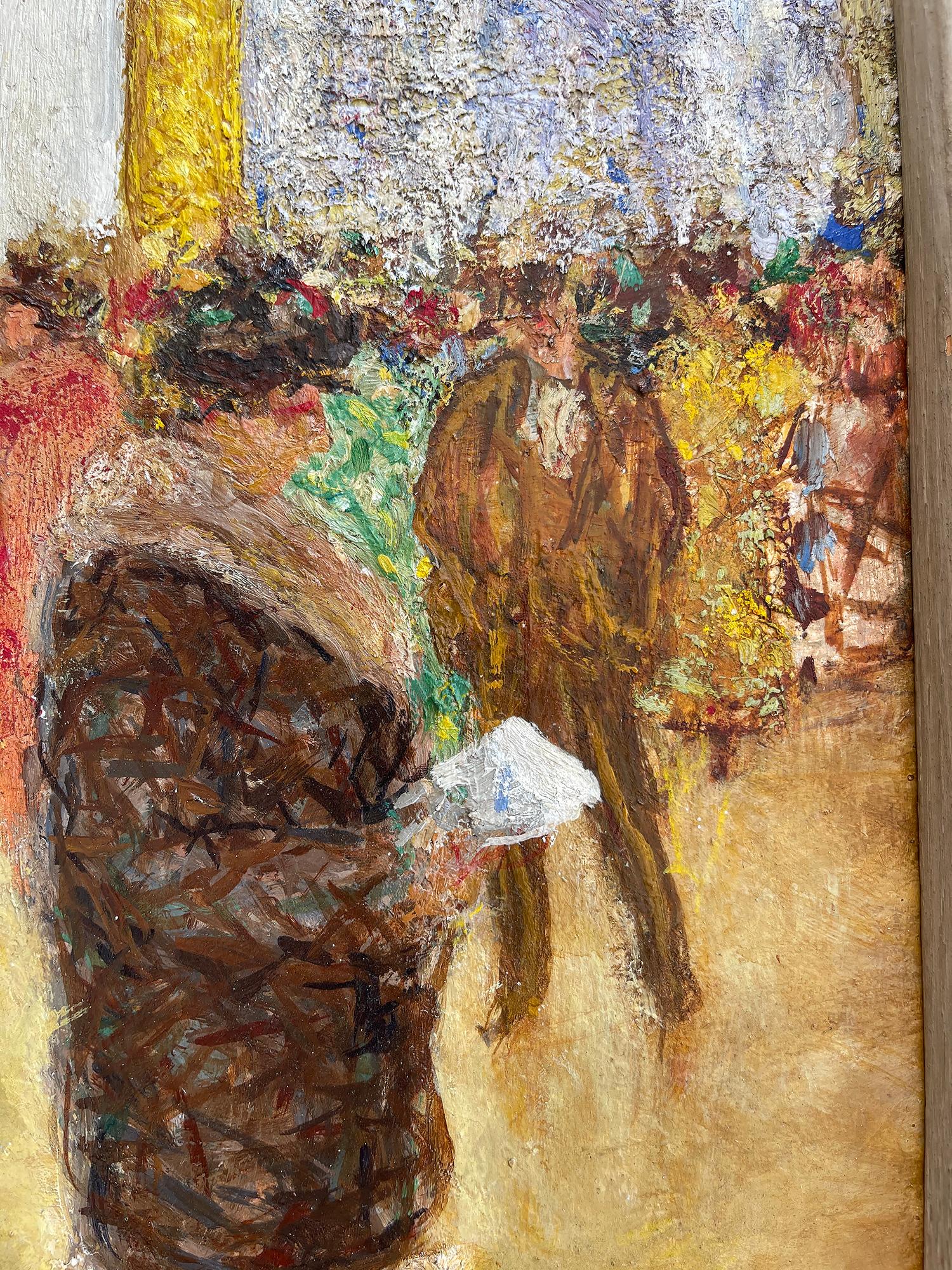Museum Piece #2 Art Lover in Museum Exhibition - Post-Impressionist Painting by Arnold Friedman