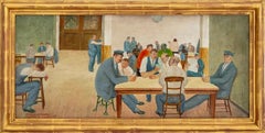 WPA American Scene Social Realism Mid 20th Century Modern Postal Workers Deco SR