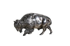 Búfalo, escultura de plata de Arnold Goldstein