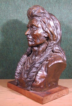 Chief Joseph of the Nez Perce Indians, Bronze Sculpture by Arnold Goldstein