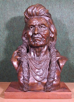 Chef Joseph des Nez Perce Indians, sculpture en bronze d'Arnold Goldstein