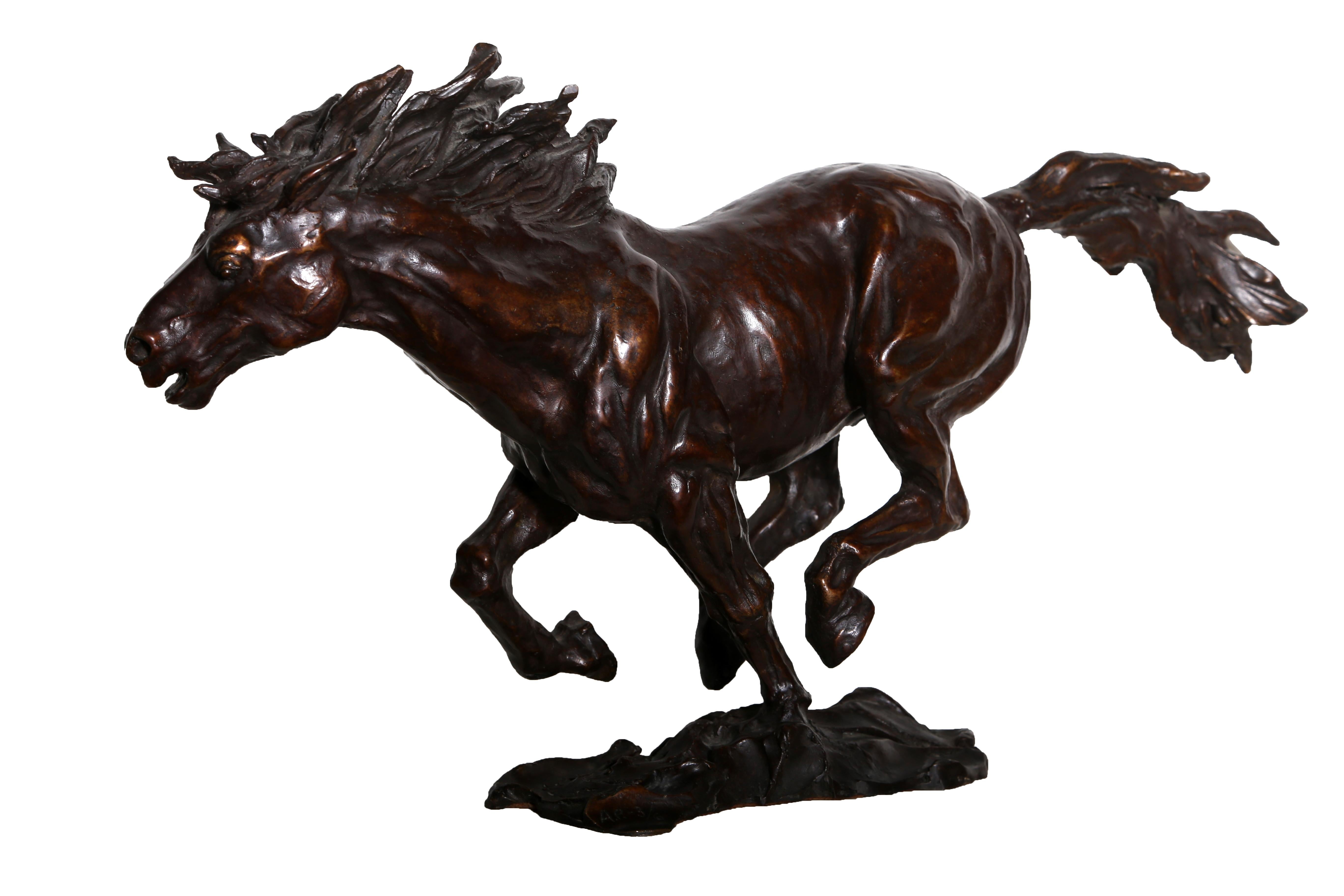 Sculpture en bronze Mustang d'Arnold Goldstein en vente 2