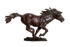 Retro Mustang, Bronze Sculpture by Arnold Goldstein