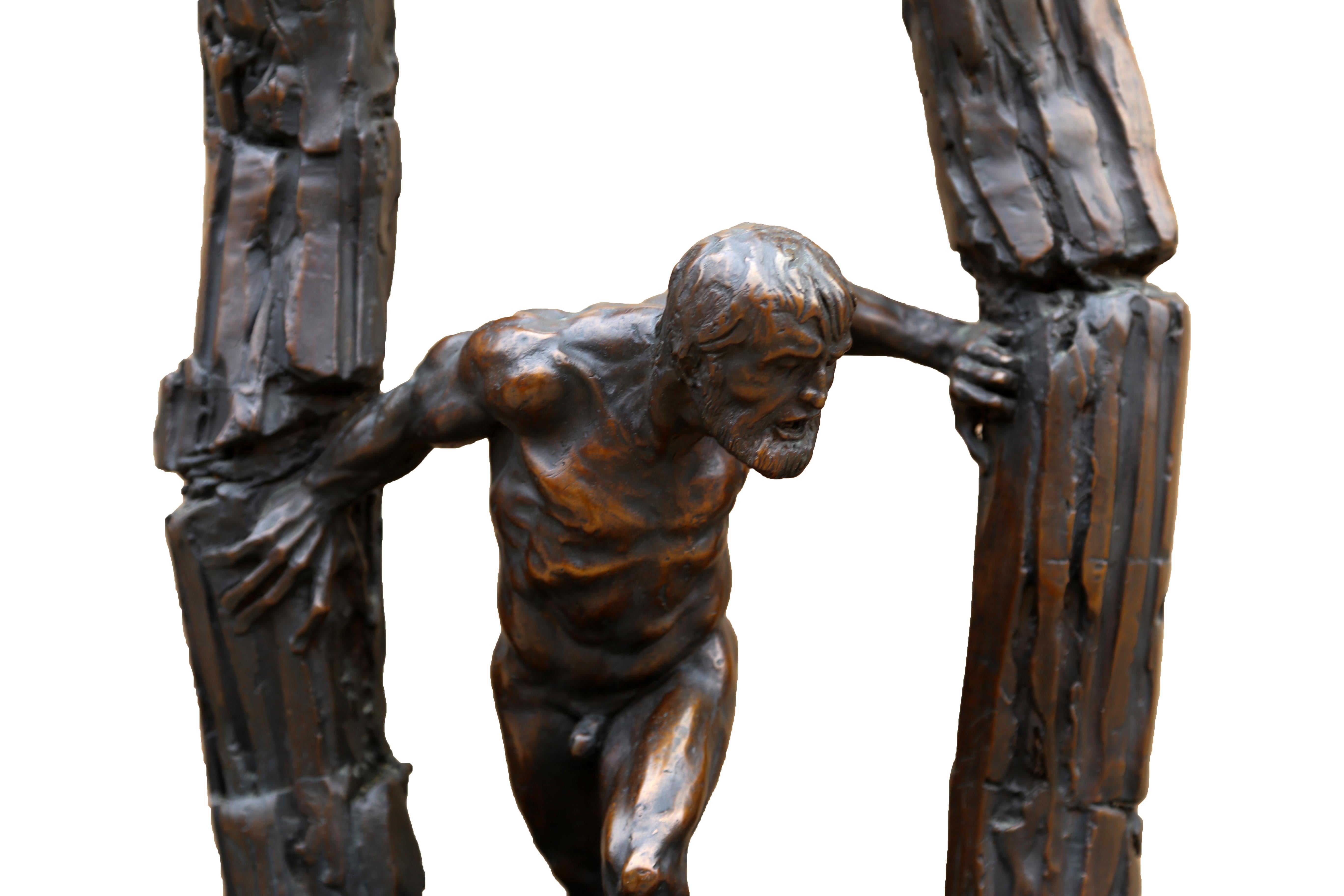 Samson, Bronzeskulptur von Arnold Goldstein im Angebot 1