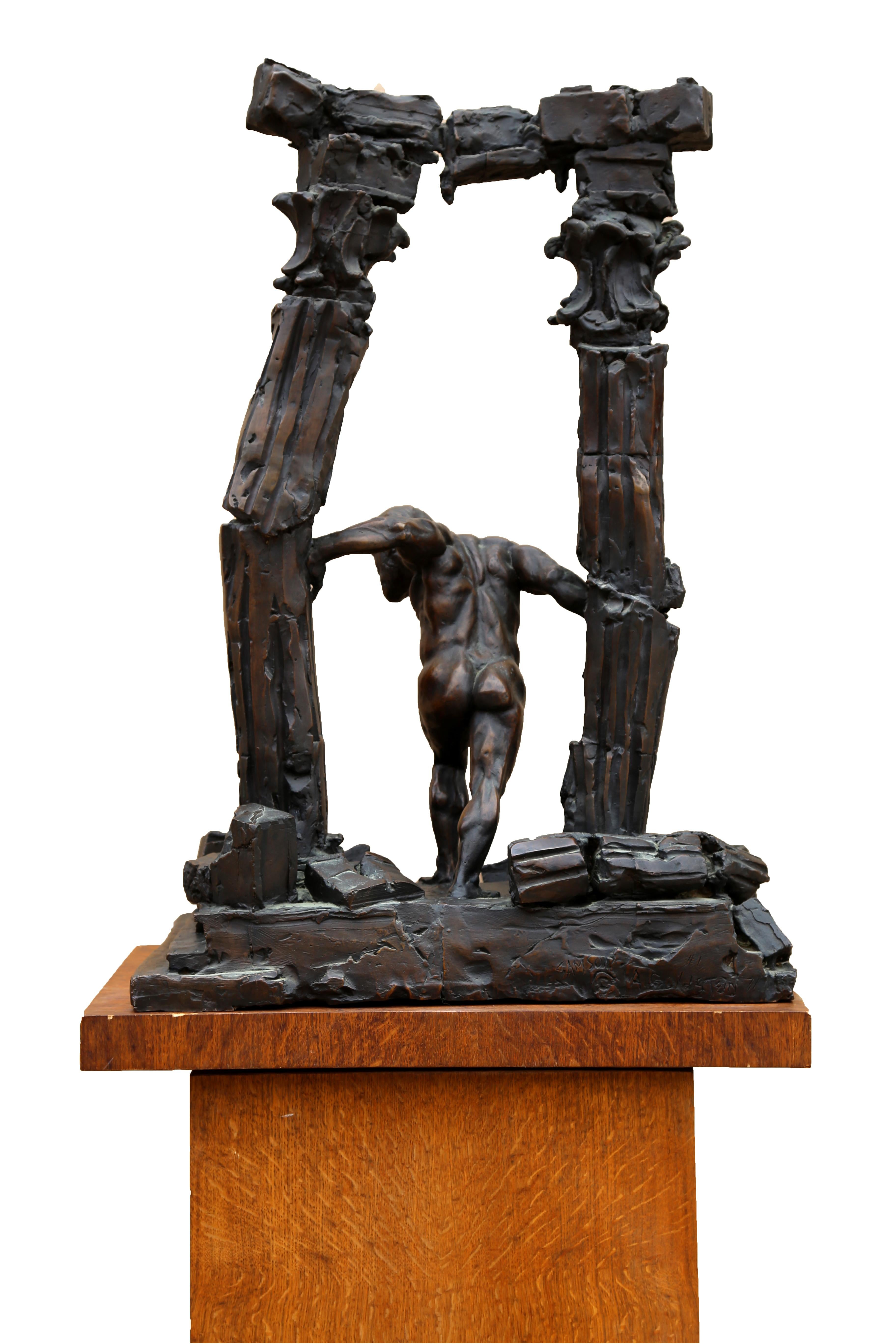 Samson, Bronzeskulptur von Arnold Goldstein im Angebot 2