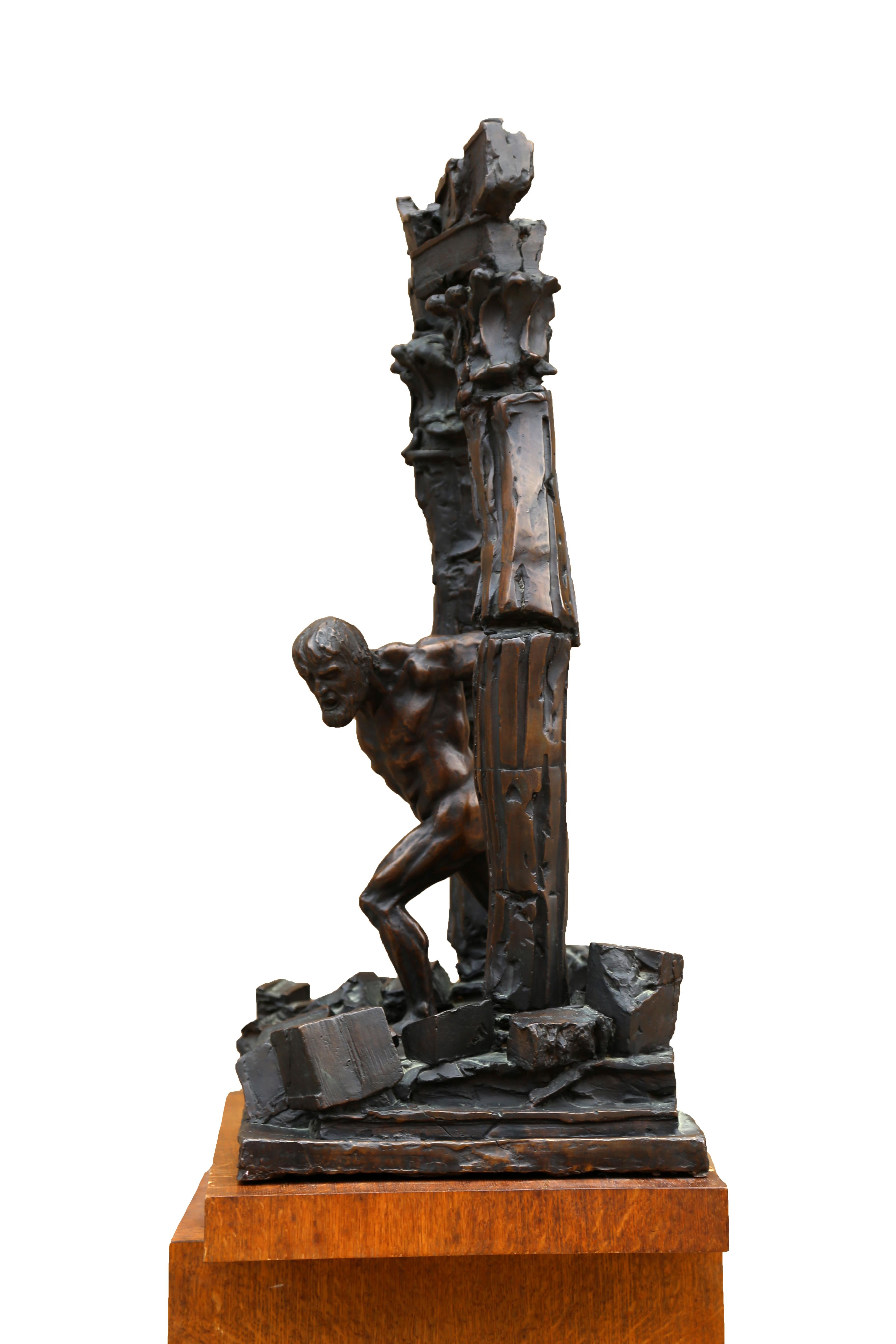Samson, Bronzeskulptur von Arnold Goldstein im Angebot 3