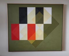 Arnold Hoffman Jr Hard Edge Abstract Painting circa 1960s