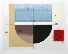 Paris Review, Abstract Screenprint by Arnold Hoffmann