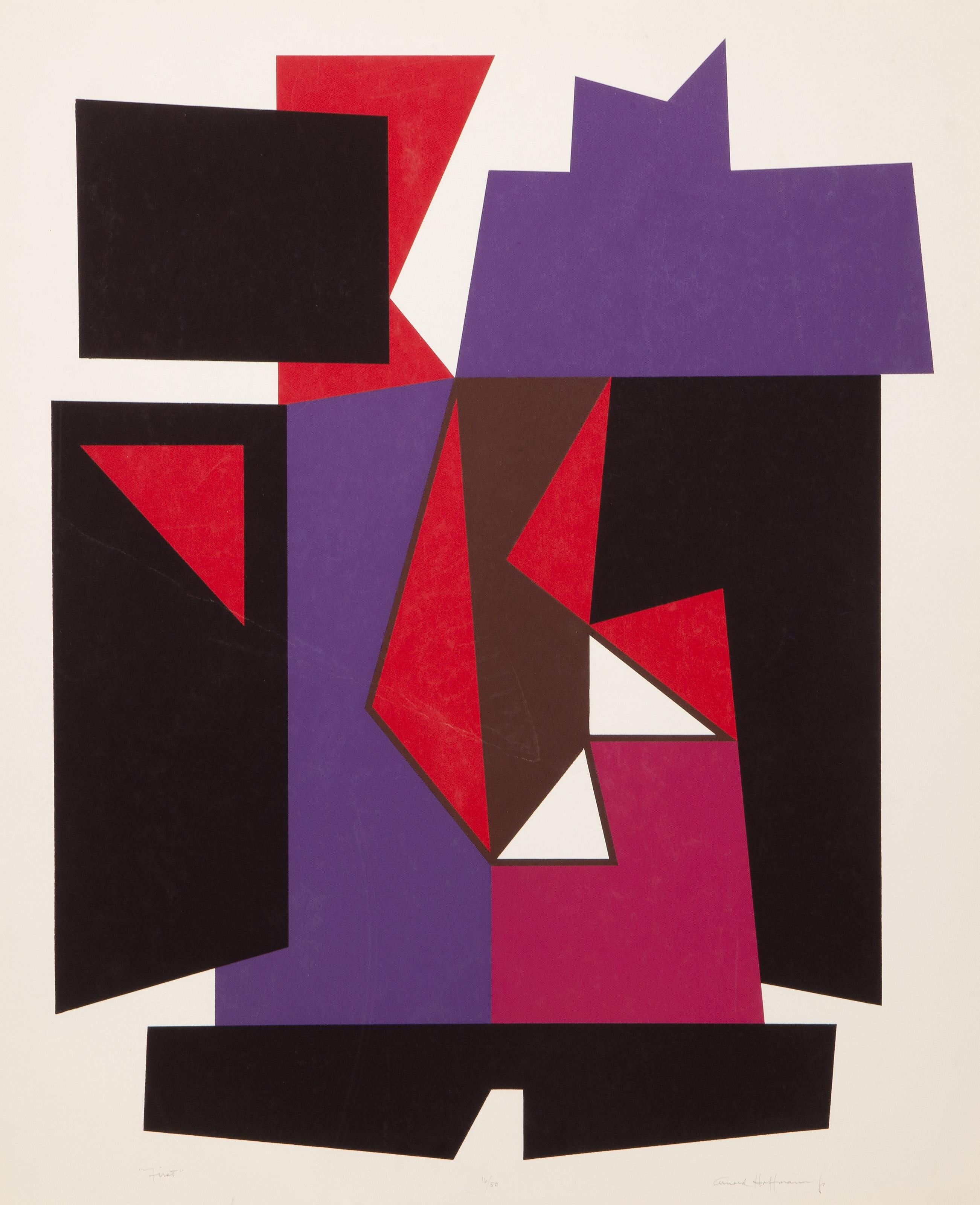 First, Cubist Screenprint by Arnold Hoffmann, Jr.