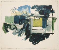 Desde el interior, litografía geométrica abstracta de Arnold Hoffmann, Jr.