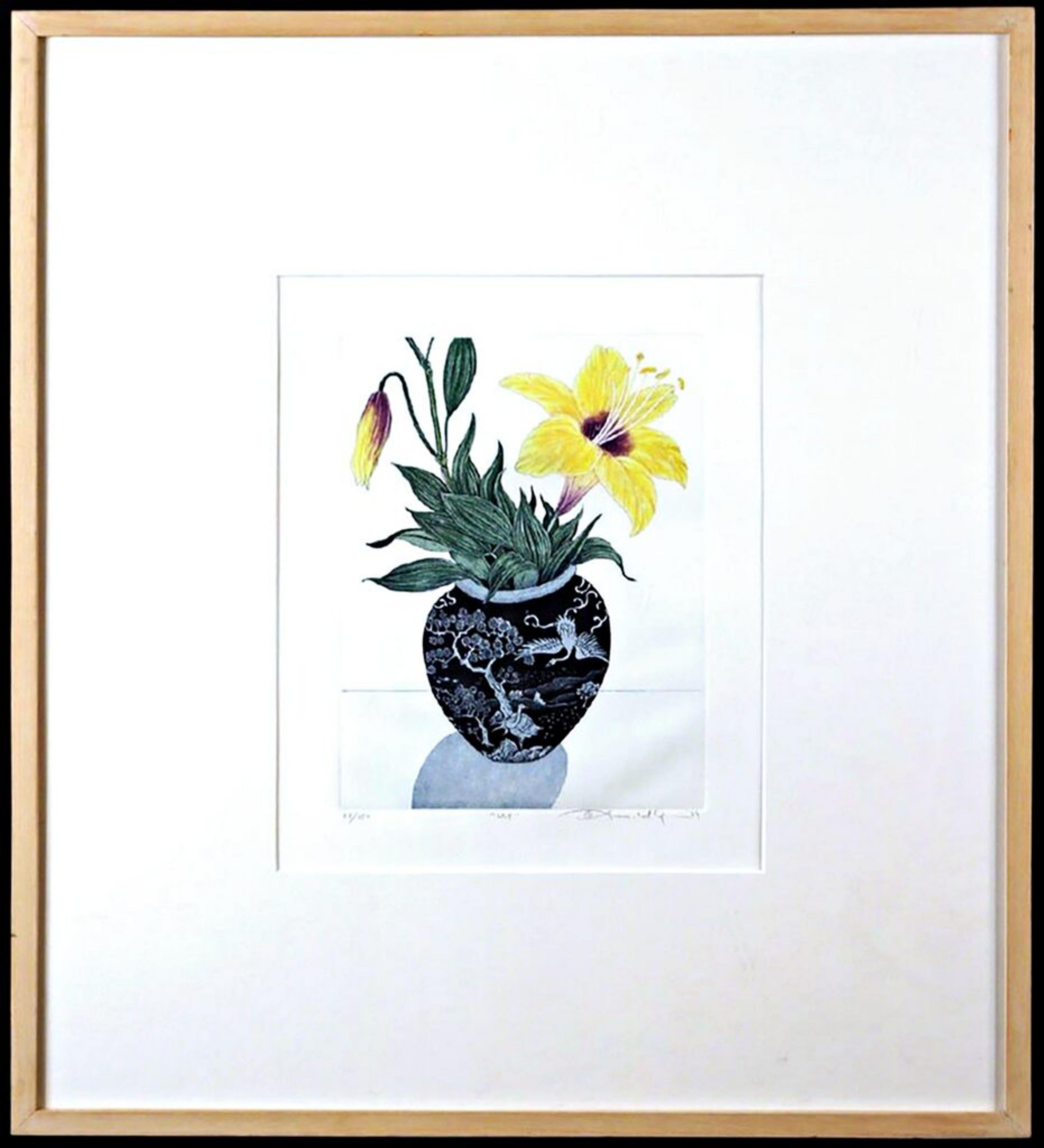Lirio, exquisito aguafuerte y calcografía, Firmado/N Readers Digest Assoc Art Collection - Print de Arnold Iger
