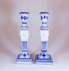 Arnold Krog - Royal Copenhagen Blue Fluted Musselmalet - 2 Candlesticks #15