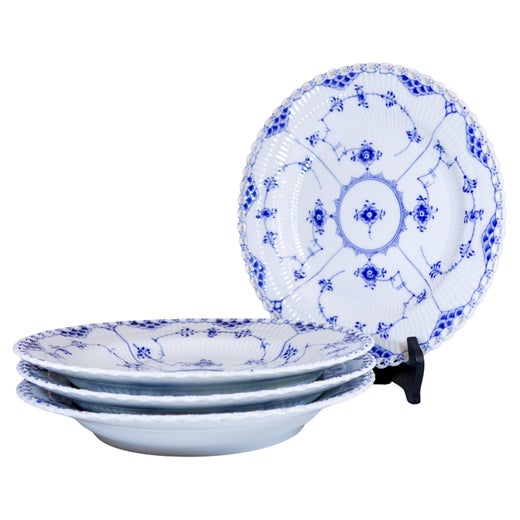 Nils Thorsson for Royal Copenhagen Baca Vase Blue White Ochre, Danish ...