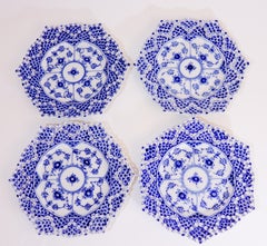 Arnold Krog - Royal Copenhagen Blue Fluted Musselmalet - 4 Plates 1144