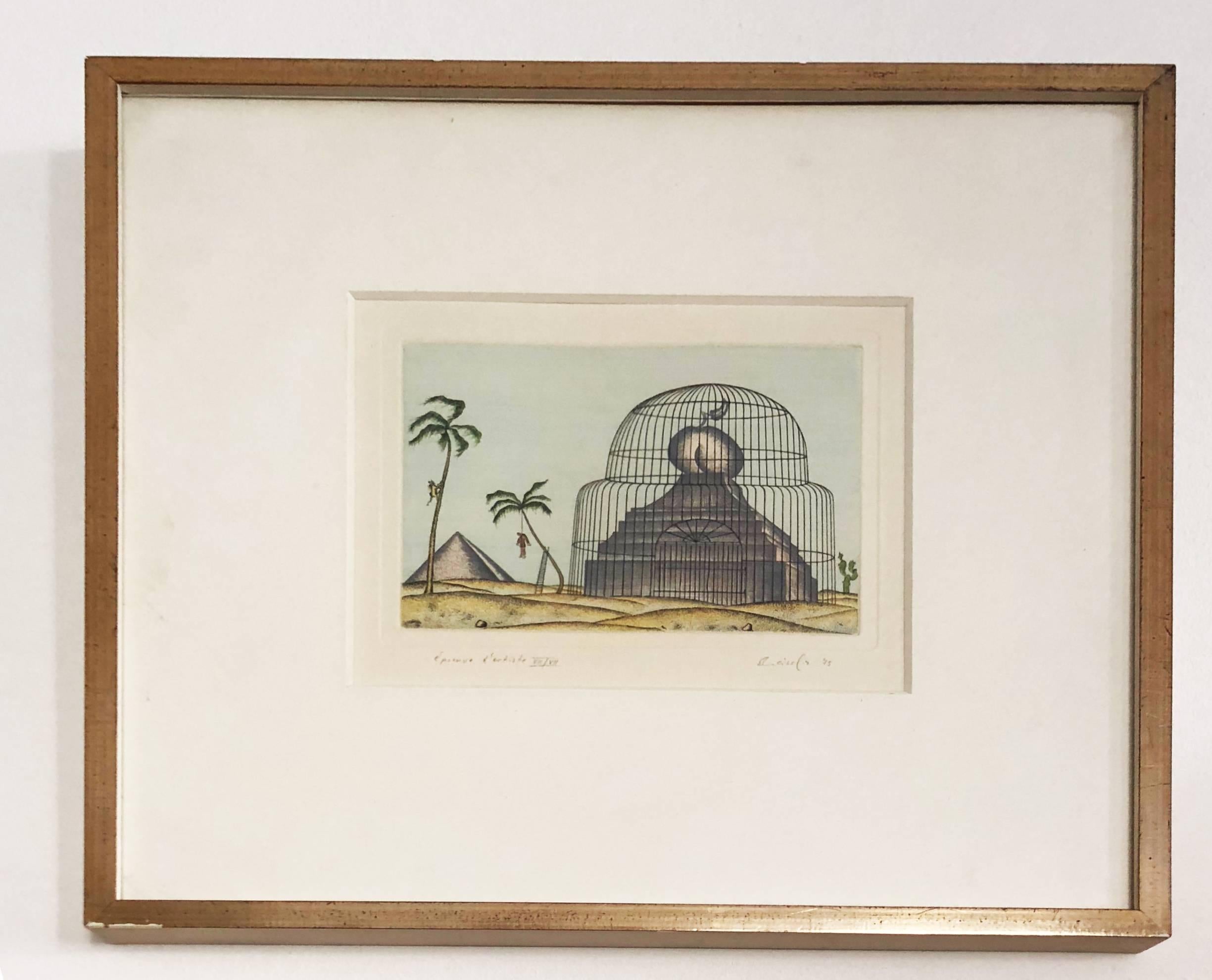 Arnold Leissler
Southern impressions from journeys, 1975
Color etchings in colours and one etching on handmade paper
17 cm x 20 cm (picture only)
Signed, VII/VII.
    