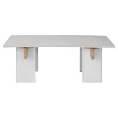 Arnold Light Concrete and Light Oak Wedges Coffee Table by Eberhart Furniture