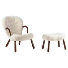 Arnold Madsen Chaise et tabouret Boucle Clam