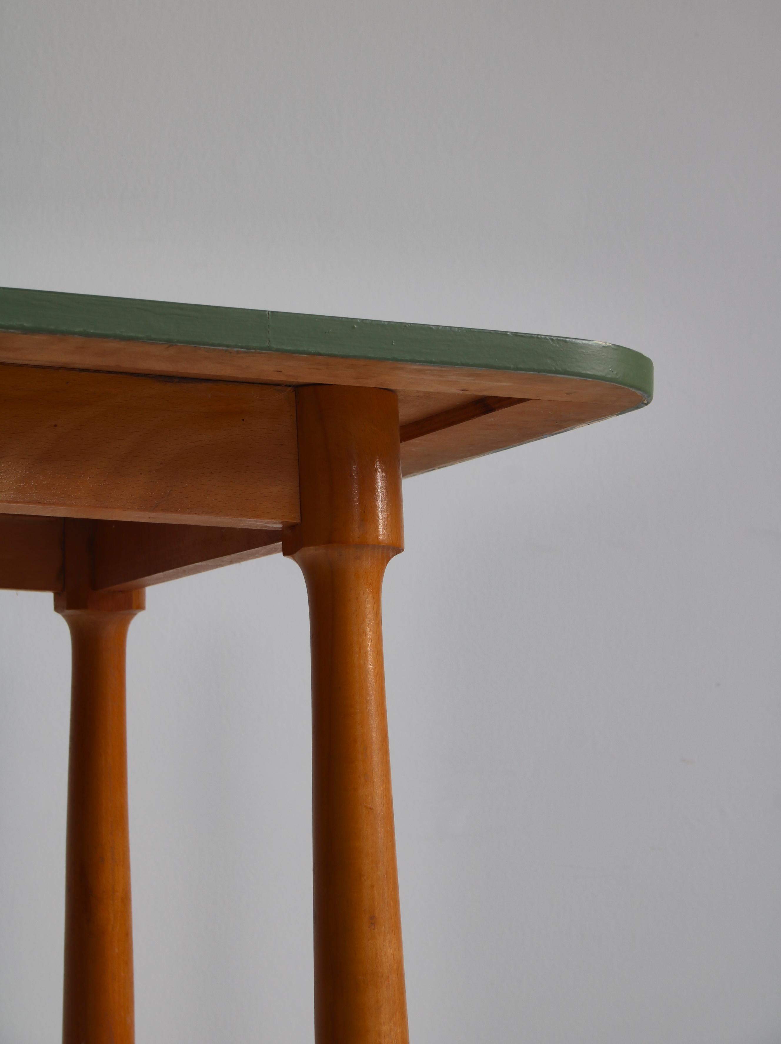 Mid-20th Century Arnold Madsen Club Legged Desk / Table in Beech, Scandinavian Modern, 1940s For Sale