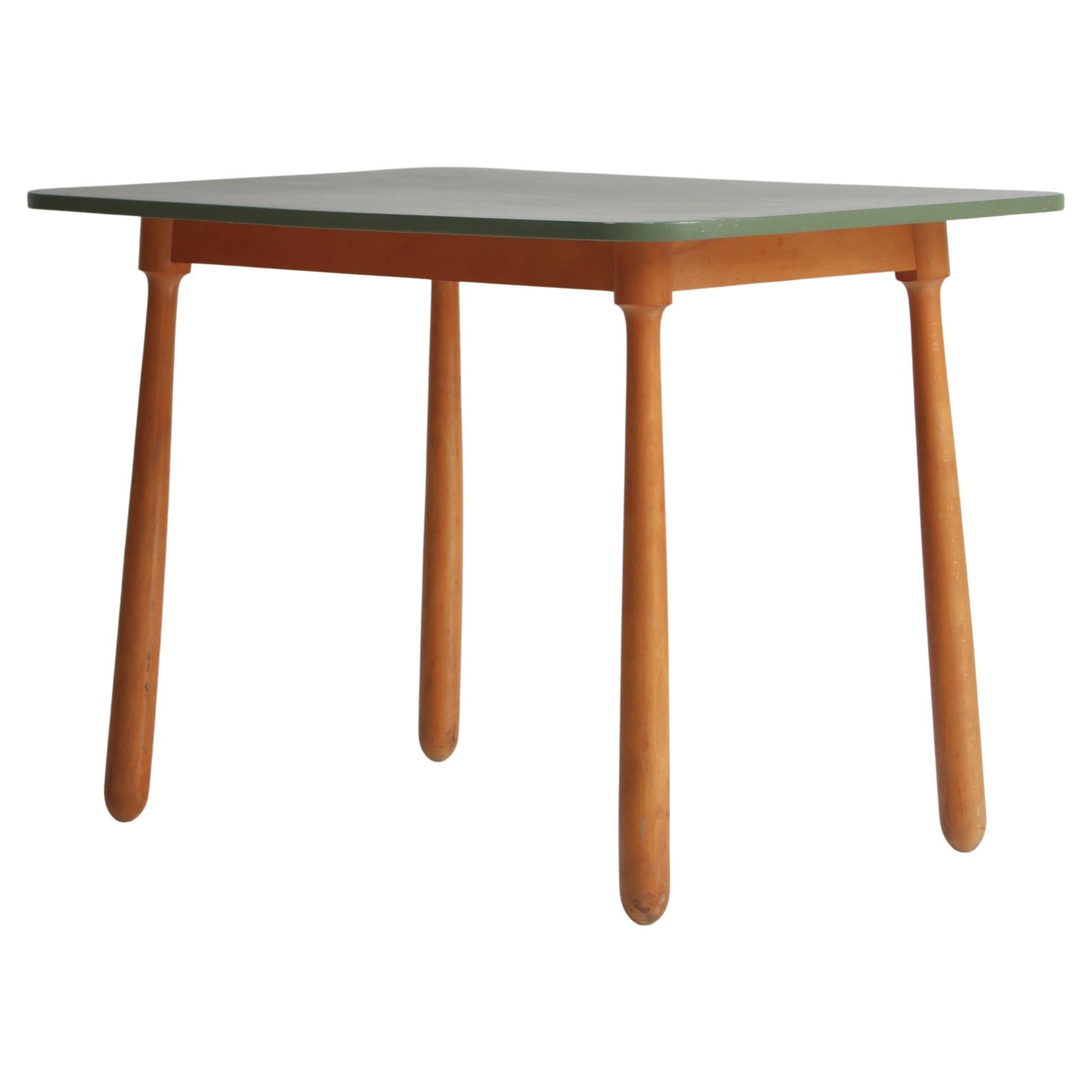Arnold Madsen Club Legged Desk / Table in Beech, Scandinavian Modern, 1940s For Sale