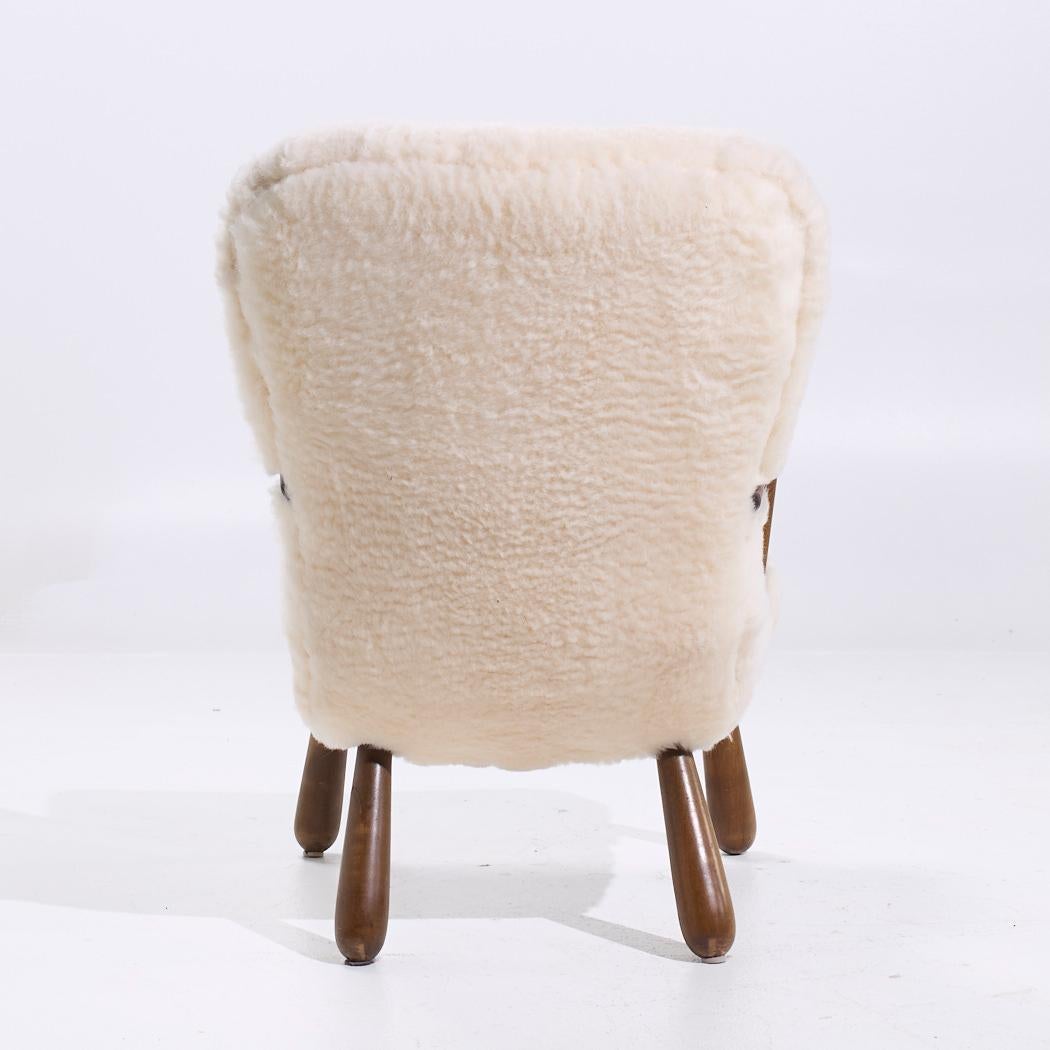 Late 20th Century Arnold Madsen for Madsen & Schübel Mid Century Danish Clam Chair For Sale