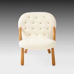 Arnold Madsen for Madsen & Schubell Rare Clam Chair, Denmark, 1944