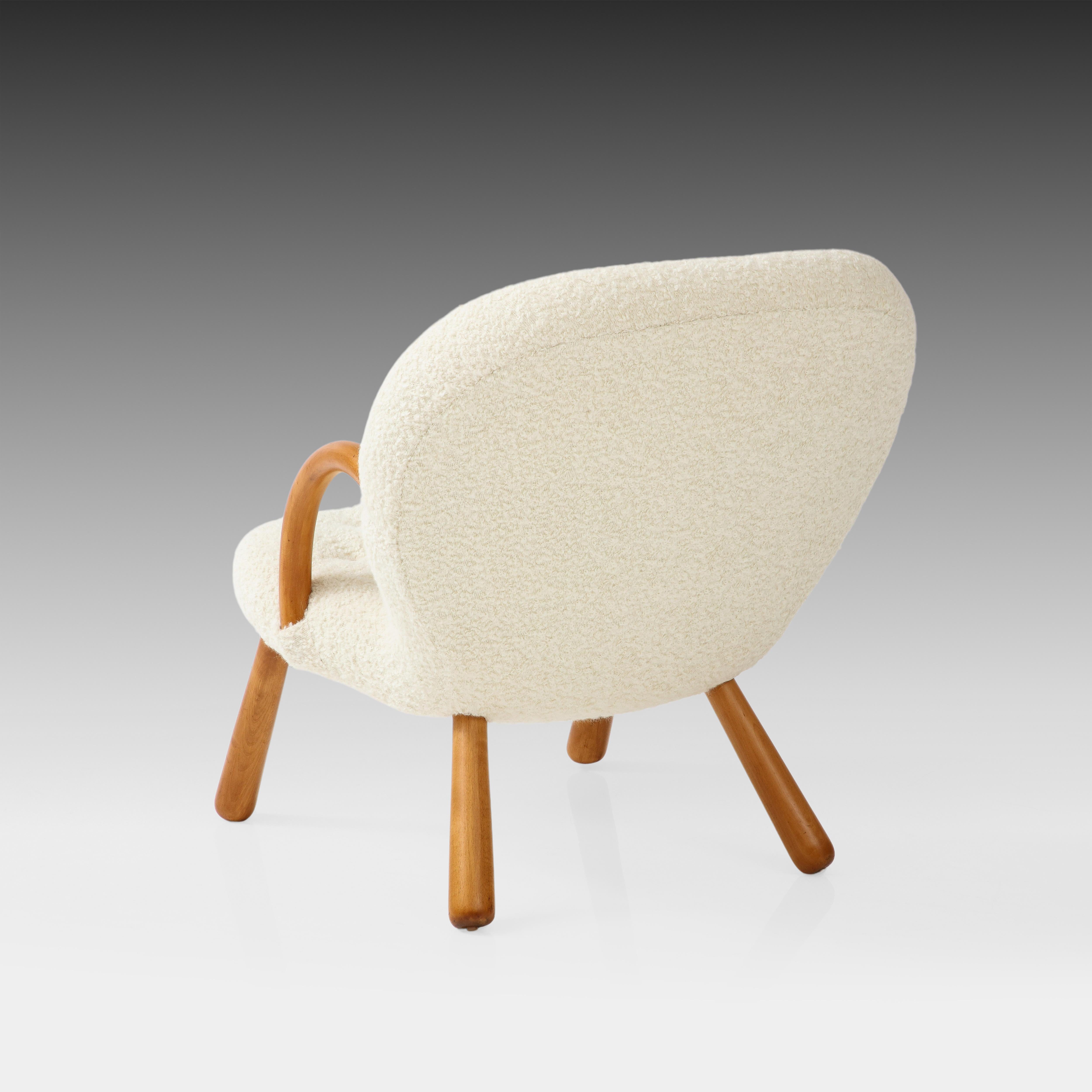 Arnold Madsen for Madsen and Schubell Rare Clam Chair, Denmark, 1944 ...
