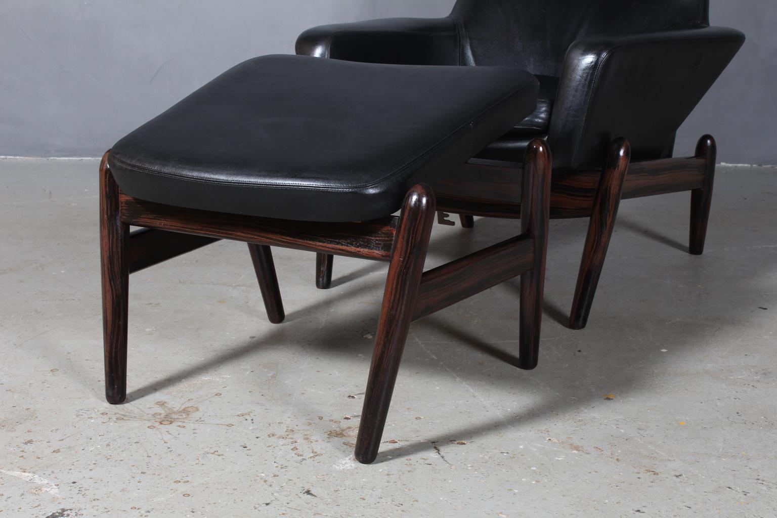 Danish Arnold Madsen Lounge Chair with Ottoman