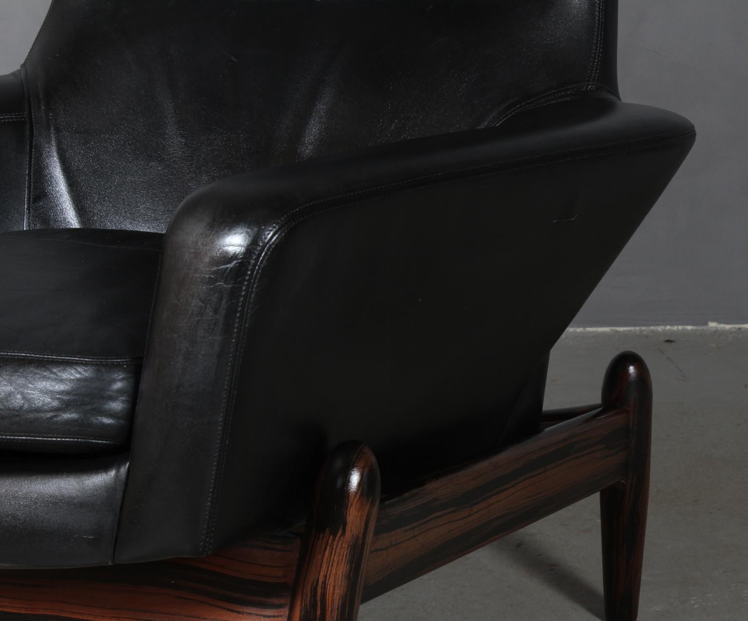 Mid-20th Century Arnold Madsen Lounge Chair with Ottoman