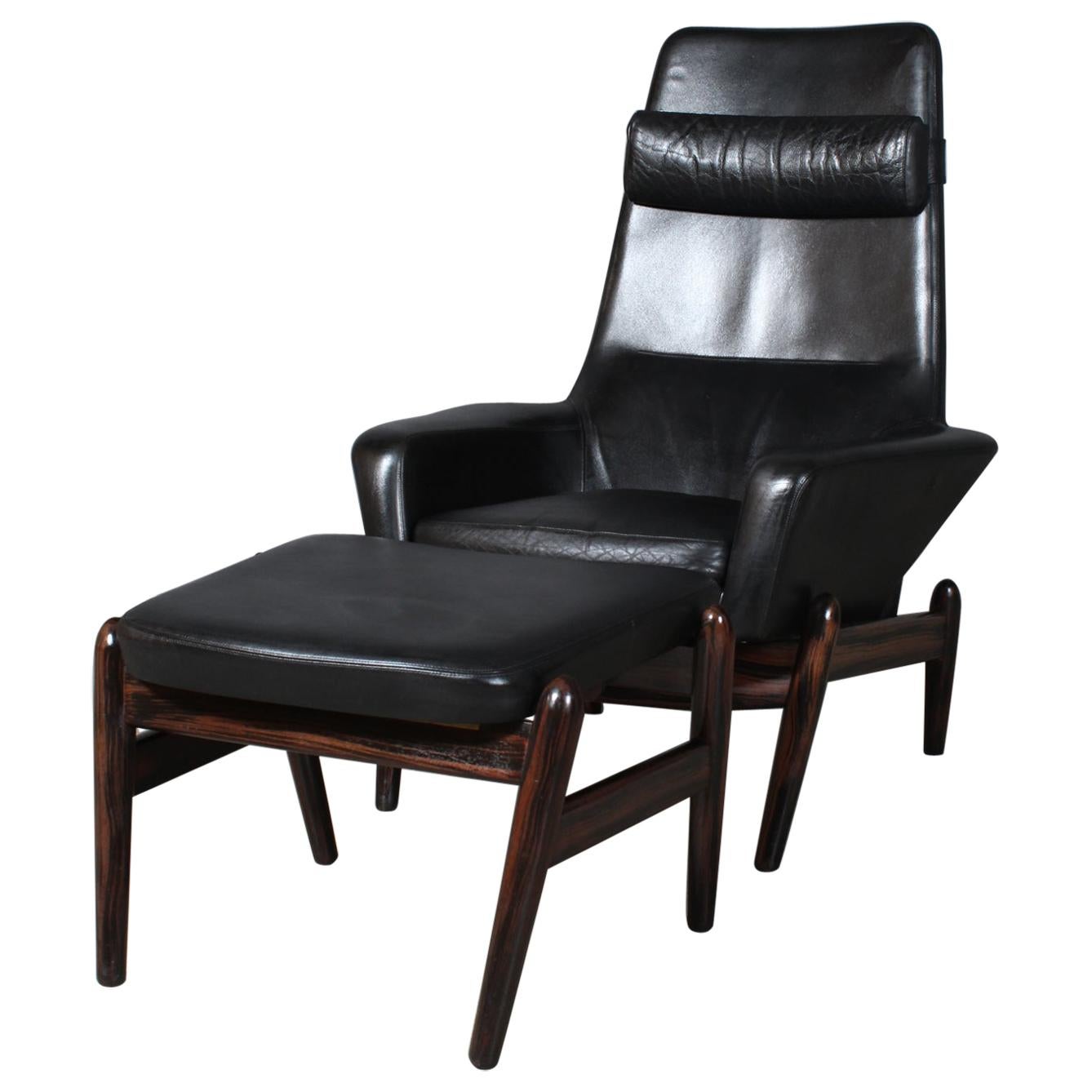 Arnold Madsen Lounge Chair with Ottoman