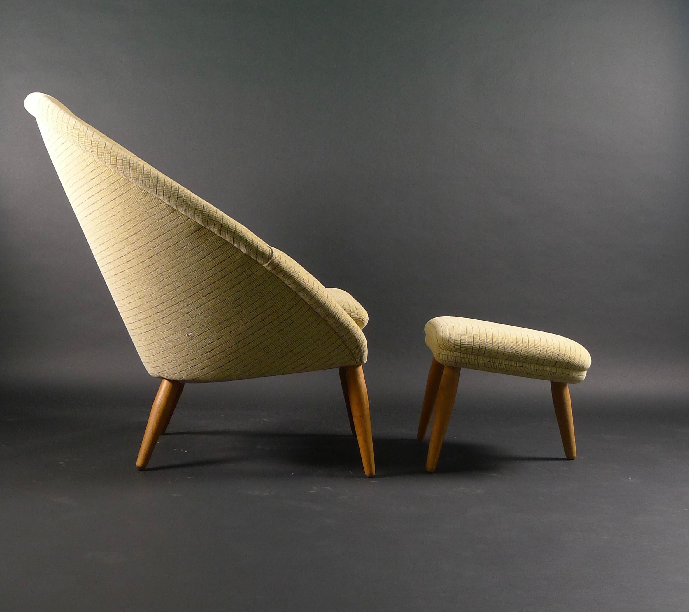 Arnold Madsen, Oda Lounge Chair and Ottoman, Designed 1957, Denmark 4